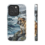 Acrylic Gallery Print English Bulldog - Coastal Cliffside | Tough Phone Case — secondary view
