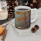 Acrylic Yorkshire Terrier - Autumn Woods | Ceramic Mug 11oz