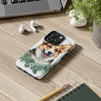 Corgi Watercolor Botanical Wreath Phone Case | Premium Dog Prints | Tritan — view 11 of 28