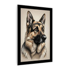 German Shepherd Watercolor Canvas Print, GSD Dog Wall Art, Pet Lover Gift, Home Decor Art for Dog Owners, Dog Memorial Gift, Large Canvas