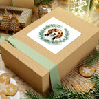 Beagle Watercolor Botanical Wreath Kiss-Cut Stickers | Premium Dog Prints | Tritan — view 8 of 12