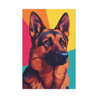 German Shepherd Pop Art Canvas Print, GSD Dog Lover Gift, Modern Pet Wall Art Decor for Home Office, Abstract Dog Portrait