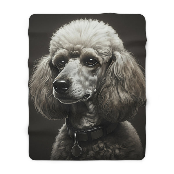 Poodle Charcoal Portrait Throw Blanket | Premium Dog Prints | Tritan