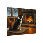 Border Collie Canvas Wall Art, Dog Lover Gift, Pet Portrait Print, Acrylic Painting Style, Animal Home Decor