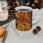 French Bulldog Low Poly Warm Jewel Ceramic Mug 11oz | Dog Lover Gift
