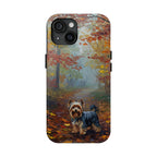 Acrylic Yorkshire Terrier - Autumn Woods | Tough Phone Case