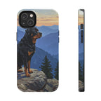 Acrylic Rottweiler - Mountain Overlook | Tough Phone Case
