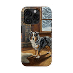 Acrylic Australian Shepherd - Winter Hearth | Tough Phone Case