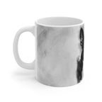 Boston Terrier Charcoal Portrait Ceramic Mug 11oz | Premium Dog Art | Tritan