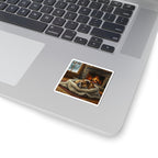 Acrylic English Bulldog - Winter Hearth | Kiss-Cut Stickers