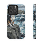Acrylic Gallery Print Australian Shepherd - Coastal Cliffside | Tough Phone Case — secondary view