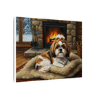 Shih Tzu Art Print, Dog Wall Art Canvas, Pet Lover Gift, Acrylic Painting Style, Stretched Canvas Decor, Dog Mom Present