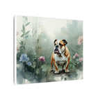 English Bulldog Canvas Wall Art, Watercolor Painting Dog Gift, Pet Portrait Print, Modern Animal Home Decor