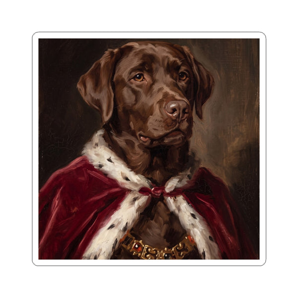 Labrador Retriever Kings & Queens Royal Portrait Sticker, Dog Portrait Vinyl Decal, Kiss-Cut Sticker, Labrador Retriever Lover Gift