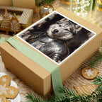 Siberian Husky Medieval Knight Portrait Sticker, Dog Portrait Vinyl Decal, Kiss-Cut Sticker, Siberian Husky Lover Gift