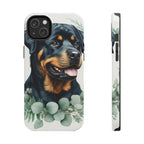 Rottweiler Watercolor Botanical Wreath Phone Case | Premium Dog Prints | Tritan — view 4 of 28
