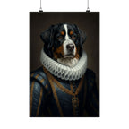 Bernese Mountain Dog Renaissance Royal Portrait Matte Poster, Regal Dog Art Print, Bernese Mountain Dog Lover Gift, Wall Art