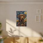 Labrador Retriever Post-Impressionist Oil Painting Canvas, Lab Dog Wall Art Decor, Pet Art
