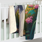 Siberian Husky Low Poly Prairie Sherpa Fleece Blanket | Dog Lover Gift
