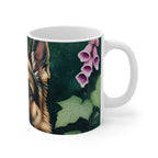German Shepherd Watercolor Garden Peek Coffee Mug | Premium Dog Prints | Tritan — view 3 of 4