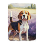 Beagle Watercolor Lavender Fields Throw Blanket | Premium Dog Prints | Tritan — primary view