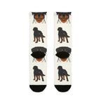 Rottweiler Socks | Fun All Over Print Dog Socks | Rottie Mom Gift | Cute Crew Socks for Dog Lovers | Stocking Stuffer