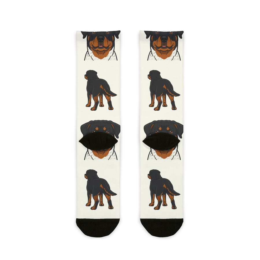 Rottweiler Socks | Fun All Over Print Dog Socks | Rottie Mom Gift | Cute Crew Socks for Dog Lovers | Stocking Stuffer