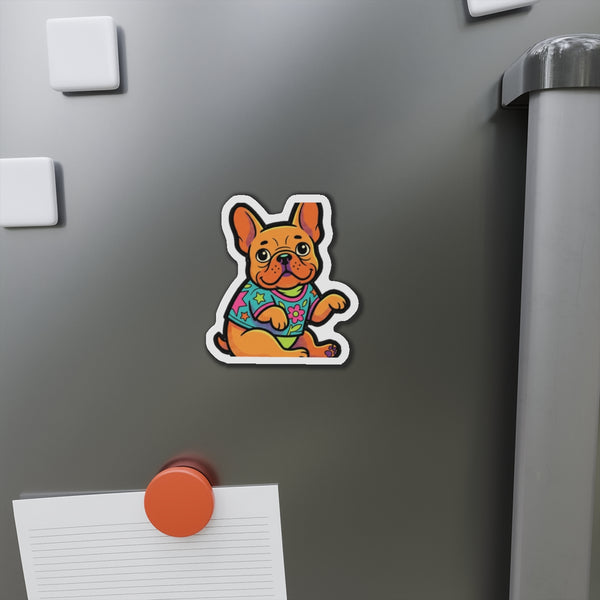 Y2K French Bulldog Magnet | Tritan — Lifestyle View