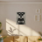 Miniature Schnauzer Charcoal Portrait Canvas Wall Art | Dog Lover Gift | Pet Memorial Decor | Custom Pet Art Print