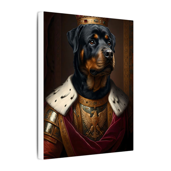 Rottweiler Kings & Queens Royal Portrait Canvas Wall Art, Regal Dog Painting, Rottweiler Lover Gift, Stretched Canvas