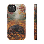 Acrylic Dachshund - Autumn Woods | Tough Phone Case