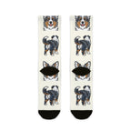 Australian Shepherd Socks | Fun All Over Print Dog Socks | Aussie Mom Gift | Cute Crew Socks for Dog Lovers | Stocking Stuffer
