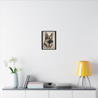 German Shepherd Watercolor Canvas Print, GSD Dog Wall Art, Pet Lover Gift, Home Decor Art for Dog Owners, Dog Memorial Gift, Large Canvas