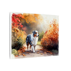 Australian Shepherd Canvas Wall Art, Aussie Dog Mom Gift, Pet Portrait Decor, Dog Lover Present, Watercolor Painting Print