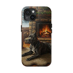 Acrylic Gallery Print Cane Corso - Winter Hearth | Tough Phone Case