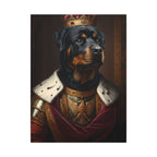 Rottweiler Kings & Queens Royal Portrait Canvas Wall Art, Regal Dog Painting, Rottweiler Lover Gift, Stretched Canvas
