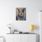 Huckleberry — Custom Blue Heeler Portrait Canvas