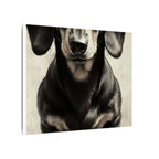 Dachshund Stained Glass Canvas Wall Art, Doxie Dog Lover Gift, Pet Portrait, Wiener Dog Art Print, Unique Home Decor