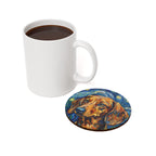 Dachshund Post-Impressionist Player Coaster | Oil Painting Dog Art | Wiener Dog Gift | Pet Portrait Decor