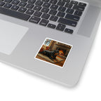 Acrylic Rottweiler - Winter Hearth | Kiss-Cut Stickers