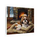 Shih Tzu Art Print, Dog Wall Art Canvas, Pet Lover Gift, Acrylic Painting Style, Stretched Canvas Decor, Dog Mom Present