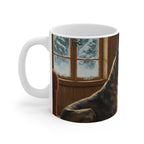 Acrylic Great Dane - Winter Hearth | Ceramic Mug 11oz