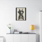 Great Dane Charcoal Portrait Canvas Print | Dog Wall Art | Pet Lover Gift | Home Decor