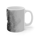 Siberian Husky Charcoal Portrait Ceramic Mug 11oz | Premium Dog Art | Tritan