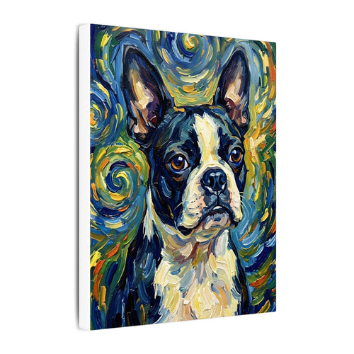 Gallery-wrapped canvas side profile showing the 0.75 inch depth
