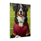 Bernese Mountain Dog Oil Painting Soccer Portrait Canvas Art | Berner Dog Gift | Pet Loss Memorial Wall Art Decor