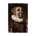 Great Dane Renaissance Royal Portrait Matte Poster, Regal Dog Art Print, Great Dane Lover Gift, Wall Art