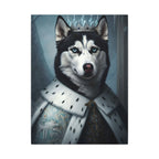 Siberian Husky Renaissance Royal Portrait Canvas Wall Art, Regal Dog Painting, Siberian Husky Lover Gift, Stretched Canvas