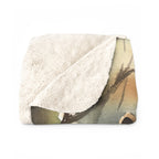 German Shepherd Watercolor Autumn Path Sherpa Fleece Blanket | Dog Lover Gift