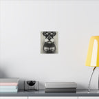 Miniature Schnauzer Charcoal Portrait Canvas Wall Art | Dog Lover Gift | Pet Memorial Decor | Custom Pet Art Print